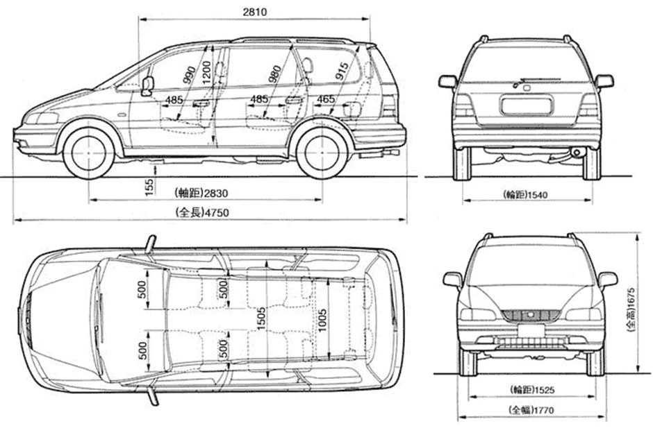 2001 honda odyssey - технические характеристики.